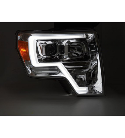 💕 Fari Anteriori Adatto per Ford F150 MK12 2008-2014 Tube LED Cromo 💕