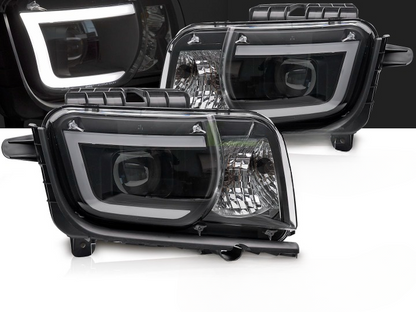 ART.5517 FARI  ANTERIORI CHEVROLET CAMARO 09-13 TUBE LIGHT BLACK