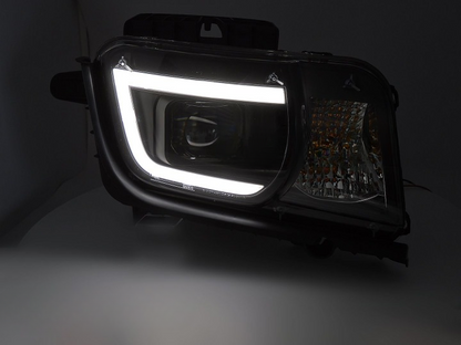 ART.5517 FARI  ANTERIORI CHEVROLET CAMARO 09-13 TUBE LIGHT BLACK
