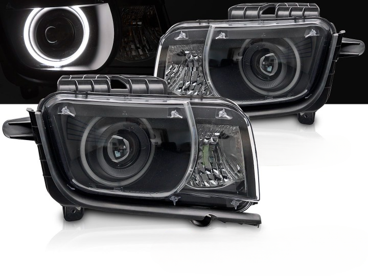 ART.5511 FARI  ANTERIORI CHEVROLET CAMARO 09-13 ANGEL EYES BLACK