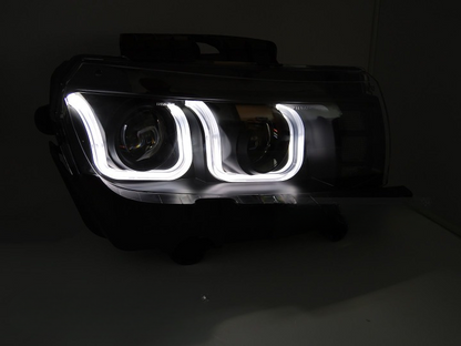 ART.5522 FARI ANTERIORI CHEVROLET CAMARO 13-15 LED BLACK