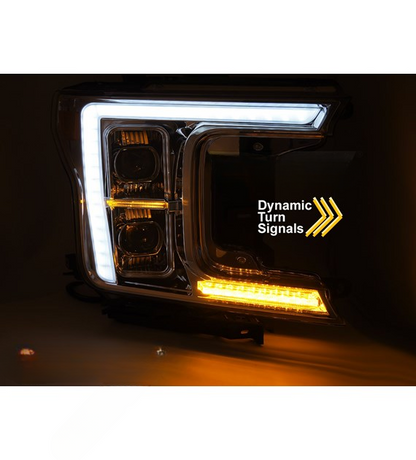 💕 Fari Anteriori Adatto per Ford F150 MK13 17-20 Full LED Cromo 💕
