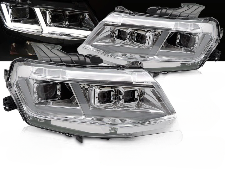 ART.5531 FARI ANTERIORI ADATTO PER CHEVROLET CAMARO 16-18 FULL LED CROMATO