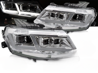 ART.5531 FARI ANTERIORI ADATTO PER CHEVROLET CAMARO 16-18 FULL LED CROMATO