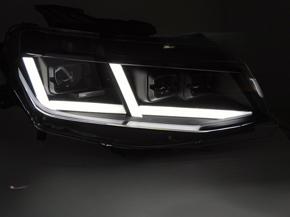 ART.5528  FARI ANTERIORI  CHEVROLET CAMARO 16-18 FULL LED NERO
