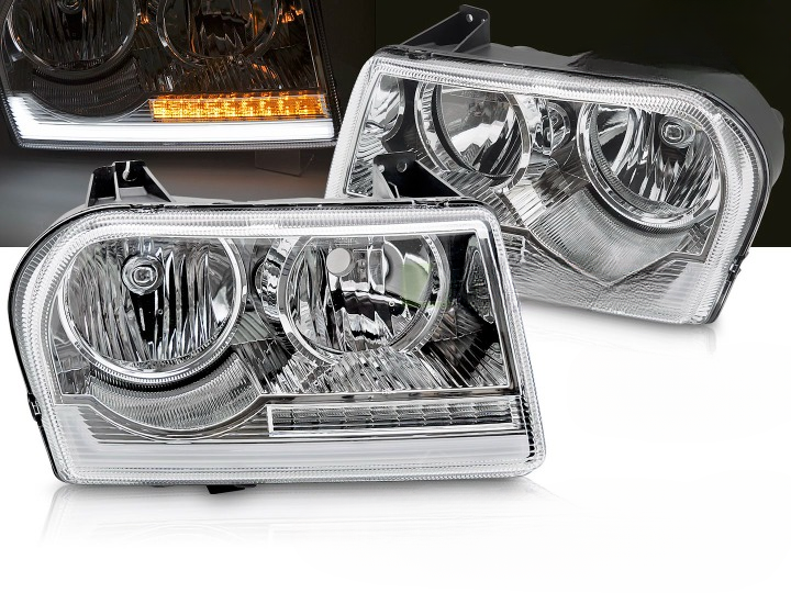 ART.5553 FARI ANTERIORI CHRYSLER 300 05-08 CROMATA