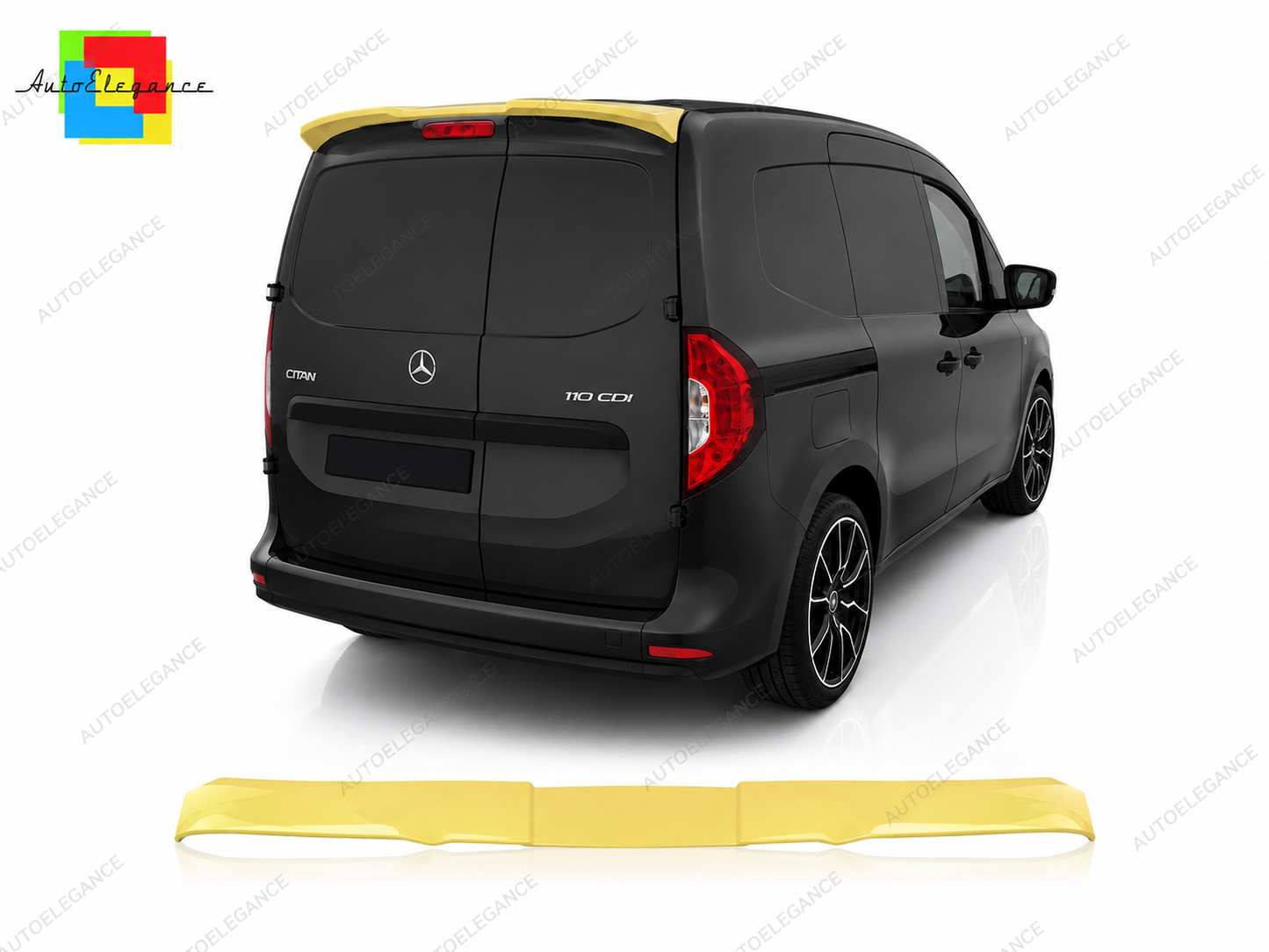 👉Spoiler tetto posteriore porte a battente Mercedes Citan MK2 22- PU grezzo👈