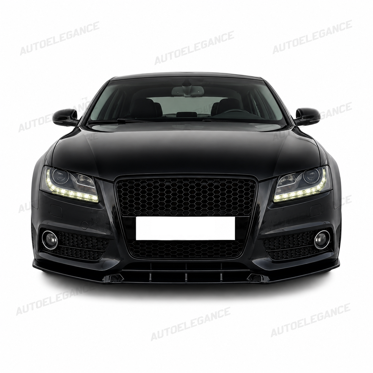 💫ART.9976 SPLITTER ANTERIORE PER AUDI A5 B8 / 8T NERO LUCIDO  / 2007 - 2011💫