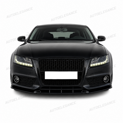💫ART.9976 SPLITTER ANTERIORE PER AUDI A5 B8 / 8T NERO LUCIDO  / 2007 - 2011💫