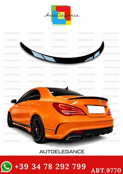 💫ART.9770 Spoiler Posteriore Nero Lucido per Mercedes W117 AMG 2013-2018💫