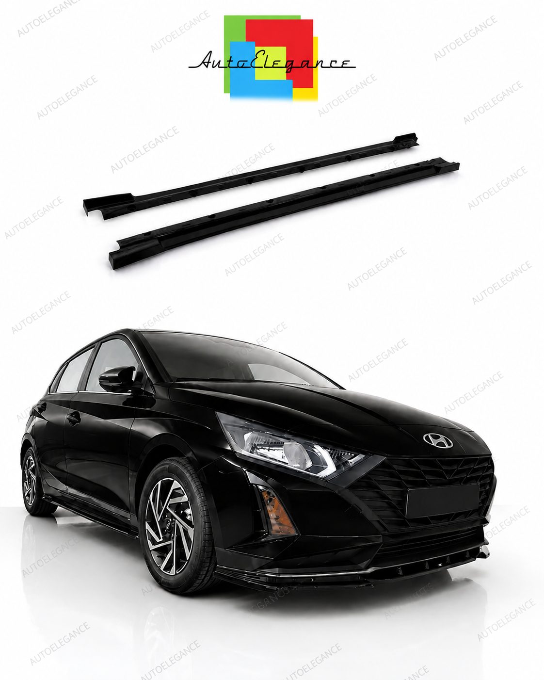 👉Gonne Laterali adatto per Hyundai i20 MK3 (2020-) – ABS Nero Lucido👈