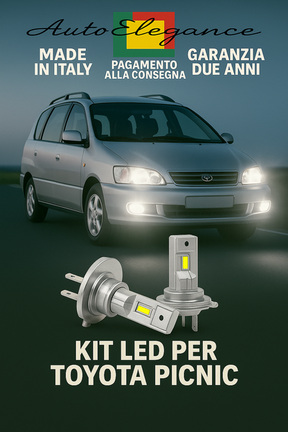 🔥Kit LED H7 6000K Bianchi per Anabbaglianti TOYOTA PICNIC🔥