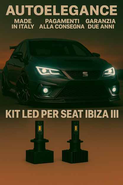 ❤️KIT LED D1S 6000K BIANCO GHIACCIO ANABBAGLIANTI PER  SEAT  IBIZA III❤️