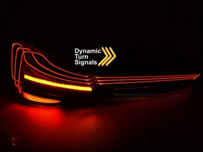 ⭐FANALI POSTERIORI A LED ROSSO SEQ LASER LOOK ADATTI PER BMW G22 G23 20-⭐