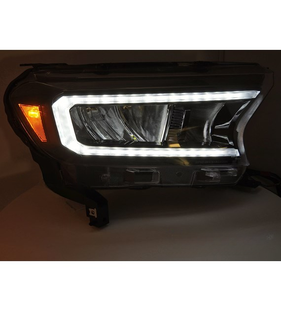 💕 Fari Anteriori Adatto per Ford Ranger V 16-22 Full LED DRL Neri 💕