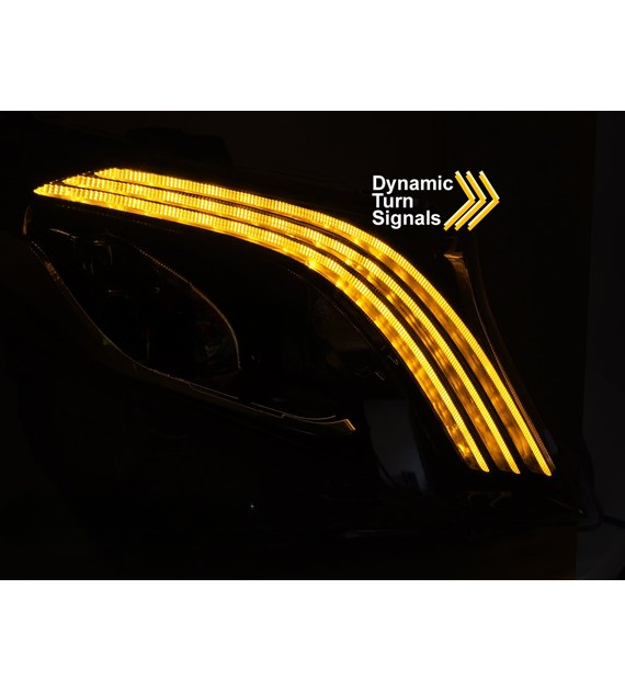 💕 Fari Anteriori Adatto per Mercedes W222 13-17 Full LED DRL Neri 💕