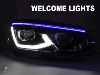 💕FARI FULL LED NERI per VW GOLF 6 08-13💕