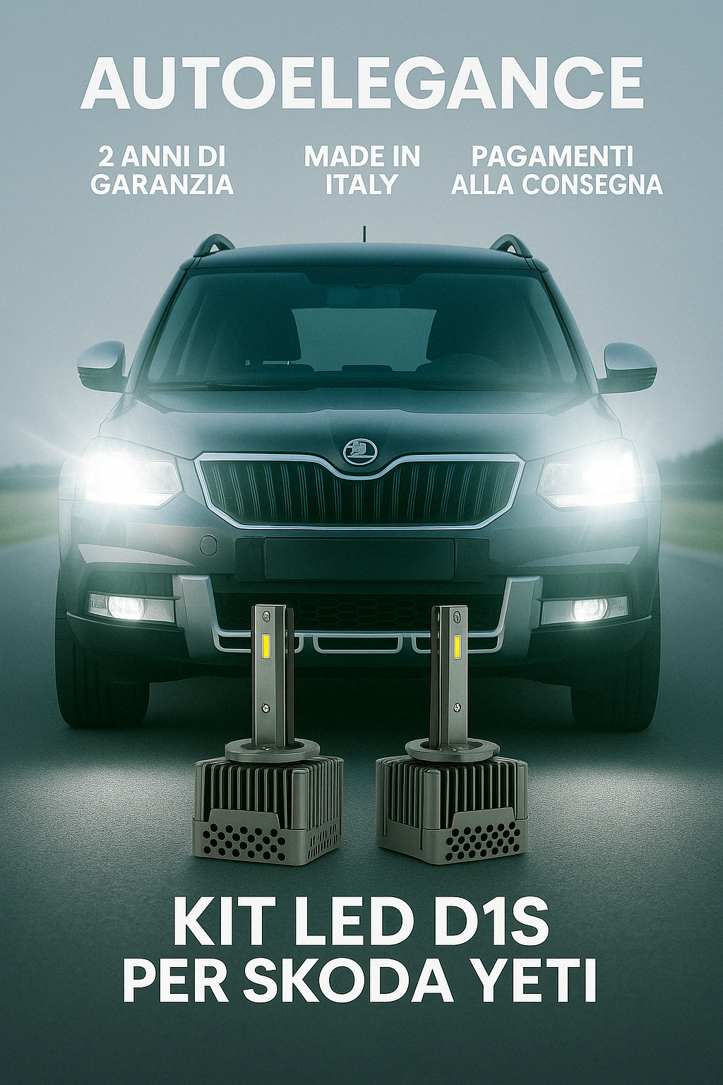 ⭐KIT XENON D1S 6000K ANABBAGLIANTI PER SKODA YETI – LUCE BIANCA POTENTE⭐