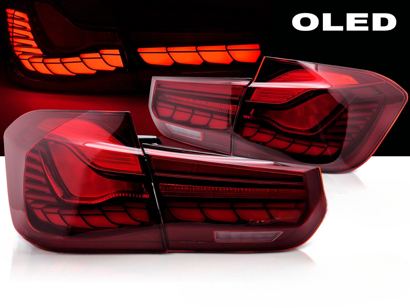 💫ART.6825 Fanale posteriore OLED rosso adatto per BMW F30 2011-2018💫