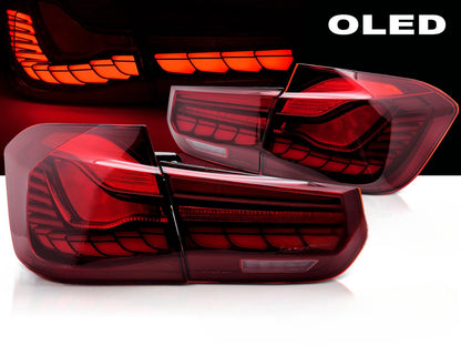 💫ART.6825 Fanale posteriore OLED rosso adatto per BMW F30 2011-2018💫