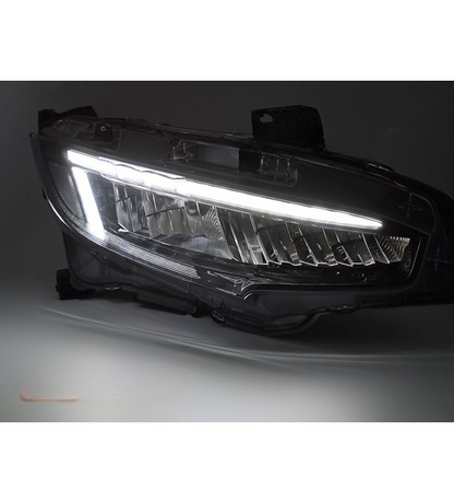 💕 Fari Anteriori Adatto per Honda Civic X 16-21 Full LED DRL Neri 💕