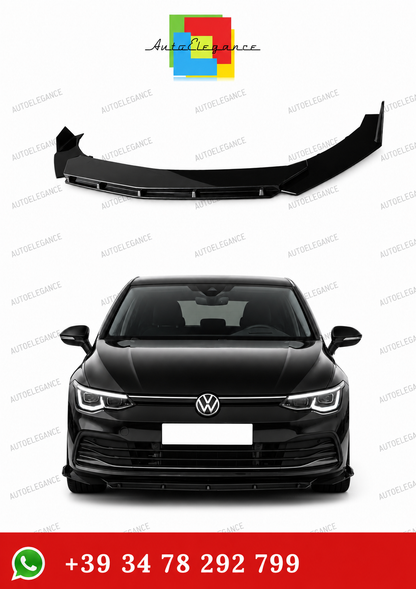 💫ART.9974 Splitter Anteriore Nero Lucido per VW GOLF 8 VIII💫