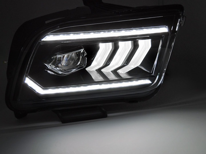 💕 Fari Anteriori Adatto per Ford Mustang 04-09 Full LED DRL Neri 💕