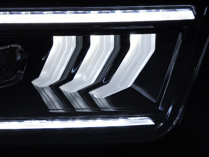 💕 Fari Anteriori Adatto per Ford Mustang 04-09 Full LED DRL Neri 💕