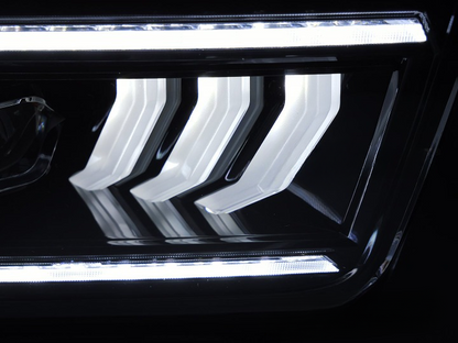 💕 Fari Anteriori Adatto per Ford Mustang 04-09 Full LED DRL Neri 💕