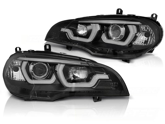 BMW X5 E70 2006-2013 FARI ANTERIORI CON LUCE DIURNA LED XENON LOOK