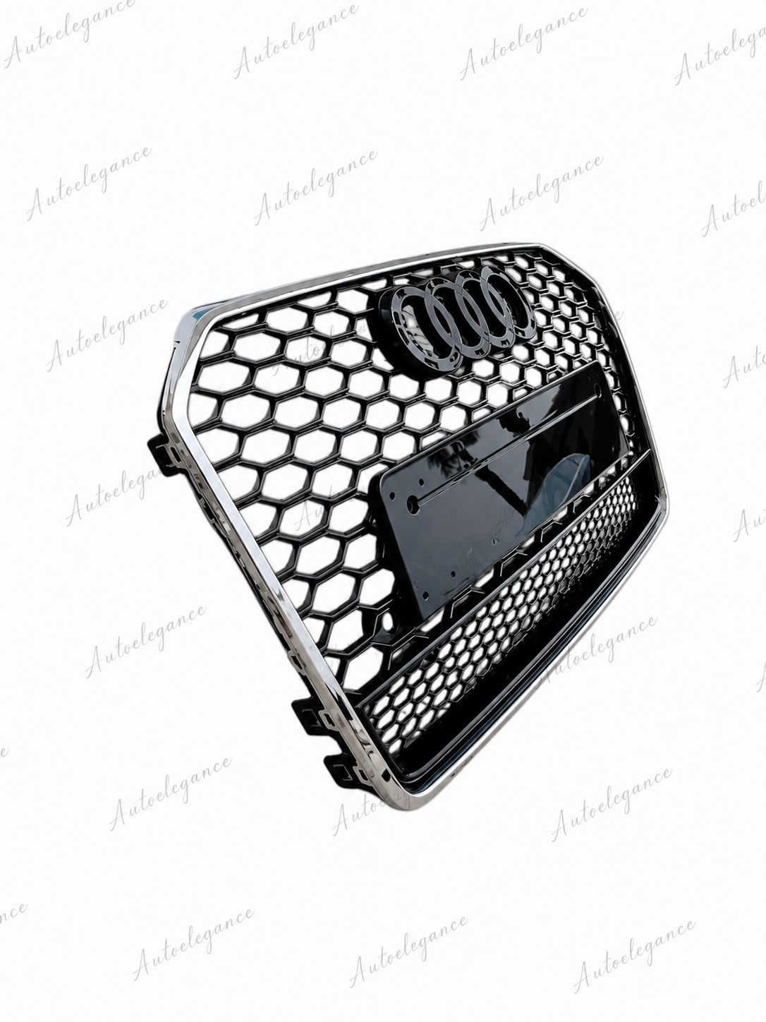 🔥ART.0675 GRIGLIA PER AUDI A6 4G C7 15-18 LOOK RS6 NERA CON BORDO CROMATO🔥