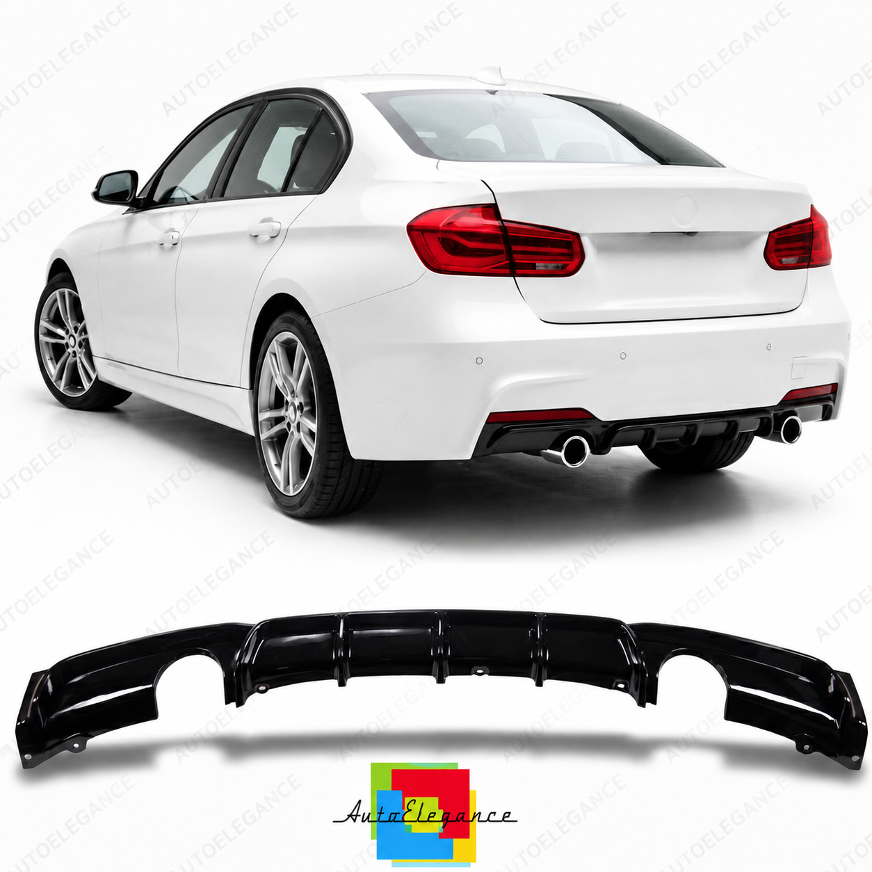👉Diffusore posteriore lucido nero adatto per BMW Serie 3 F30 F31 2011-2018👈