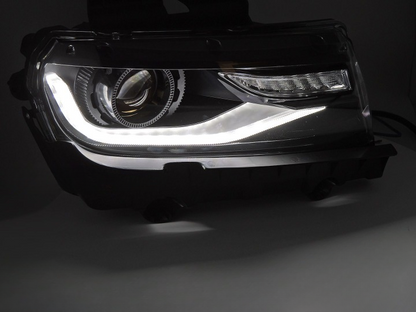 ART.5525 FARI ANTERIORI CHEVROLET CAMARO 13-15 TUBI LED NERO