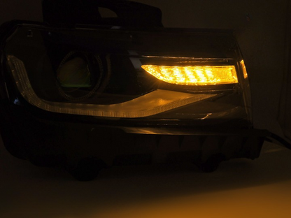 ART.5525 FARI ANTERIORI CHEVROLET CAMARO 13-15 TUBI LED NERO