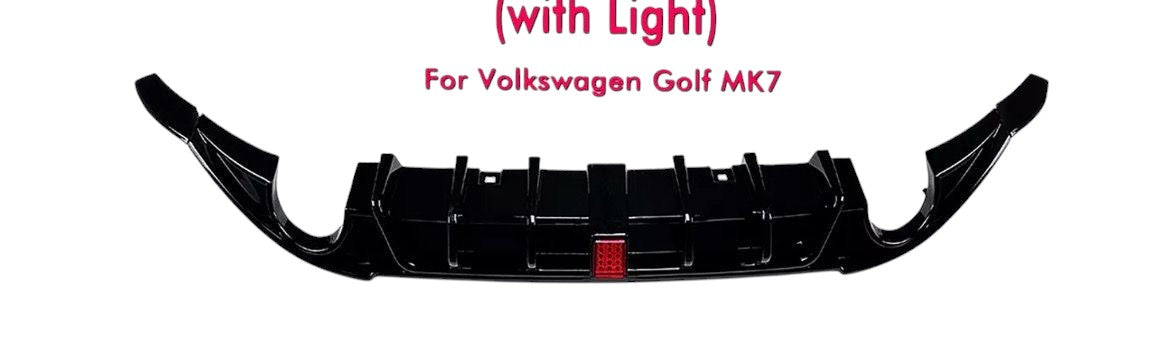 DIFFUSORE POSTERIORE ADATTO PER GOLF 7  con led di 4 stop