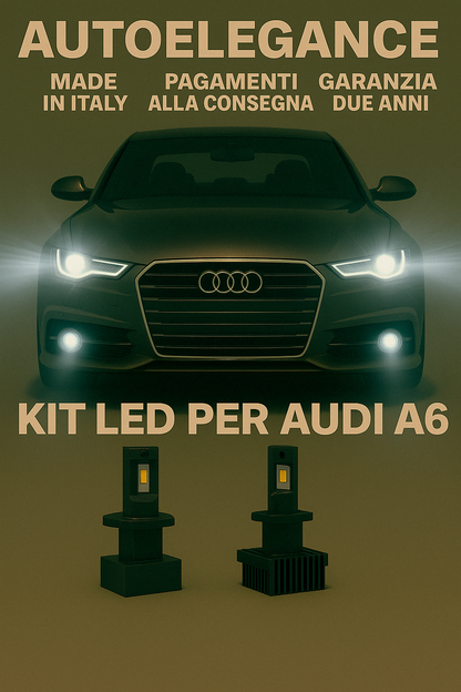 ❤️KIT LED D3S 6000K BIANCO GHIACCIO ANABBAGLIANTI PER  AUDI  A6  ❤️