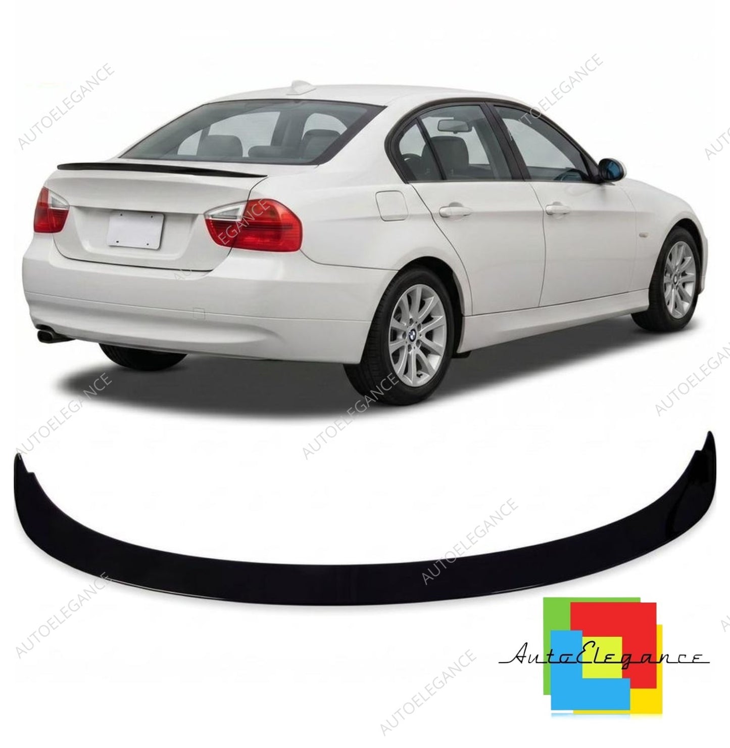 👉Spoiler posteriore sportivo opaco nero per BMW Serie 3 E90 berlina 2004-2011👈