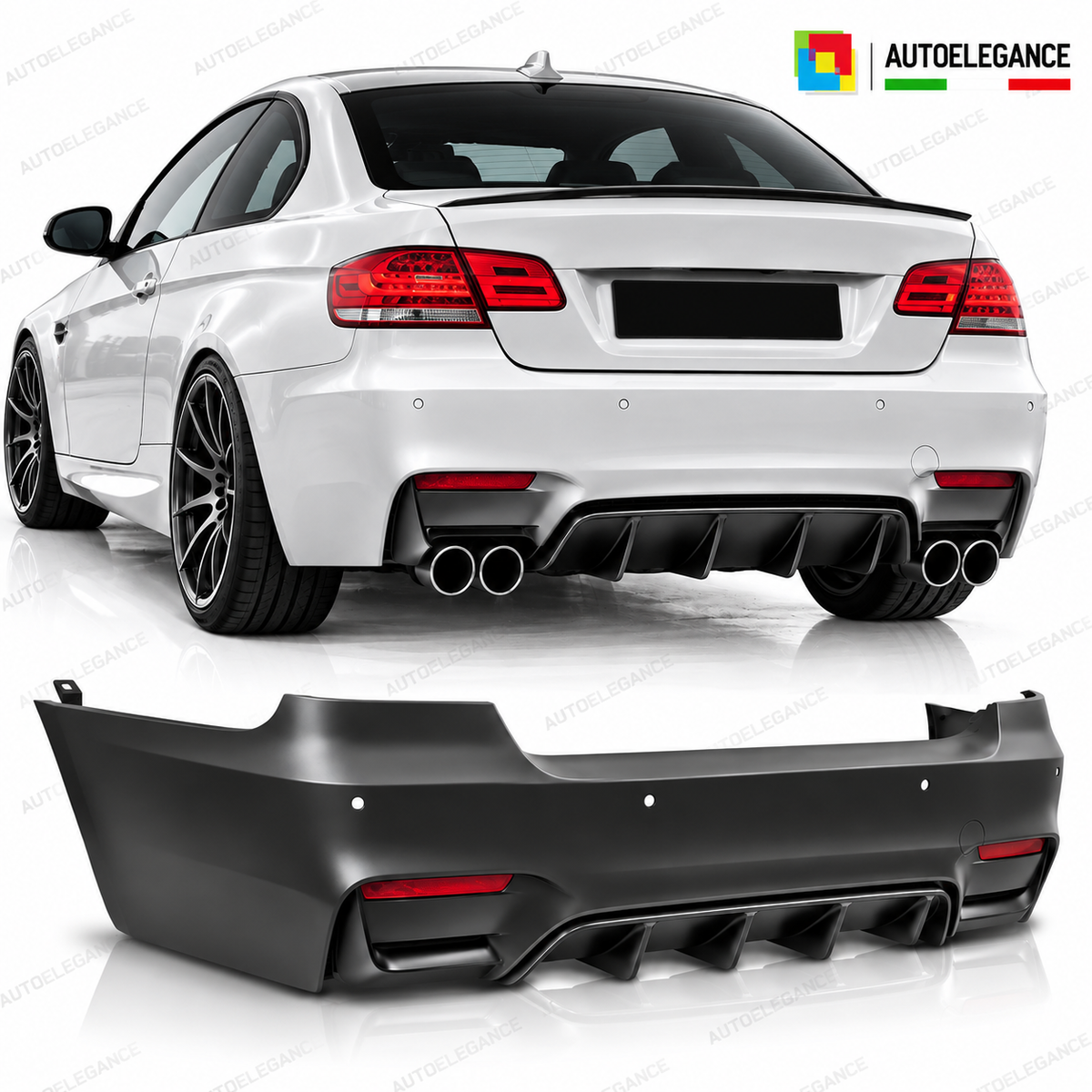 DIFFUSORE POSTERIORE STILE SPORT PDC adatto per BMW E92 / E93 06-13