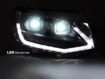 🤩FARI A LED TUBO LUCE CROMATI DRL SEQ ADATTO PER  VW T6 15-19🤩