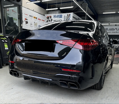 💫ART.6773 Diffusore + Terminali di Scarico Look C63 AMG per Classe C 2021+💫
