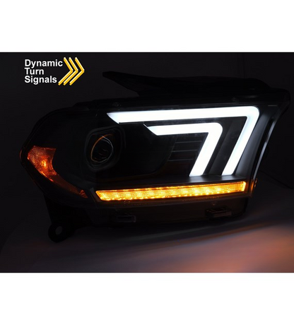 💕 Fari Anteriori Adatto per Dodge Durango 2010-2013 Tube Light LED Neri 💕