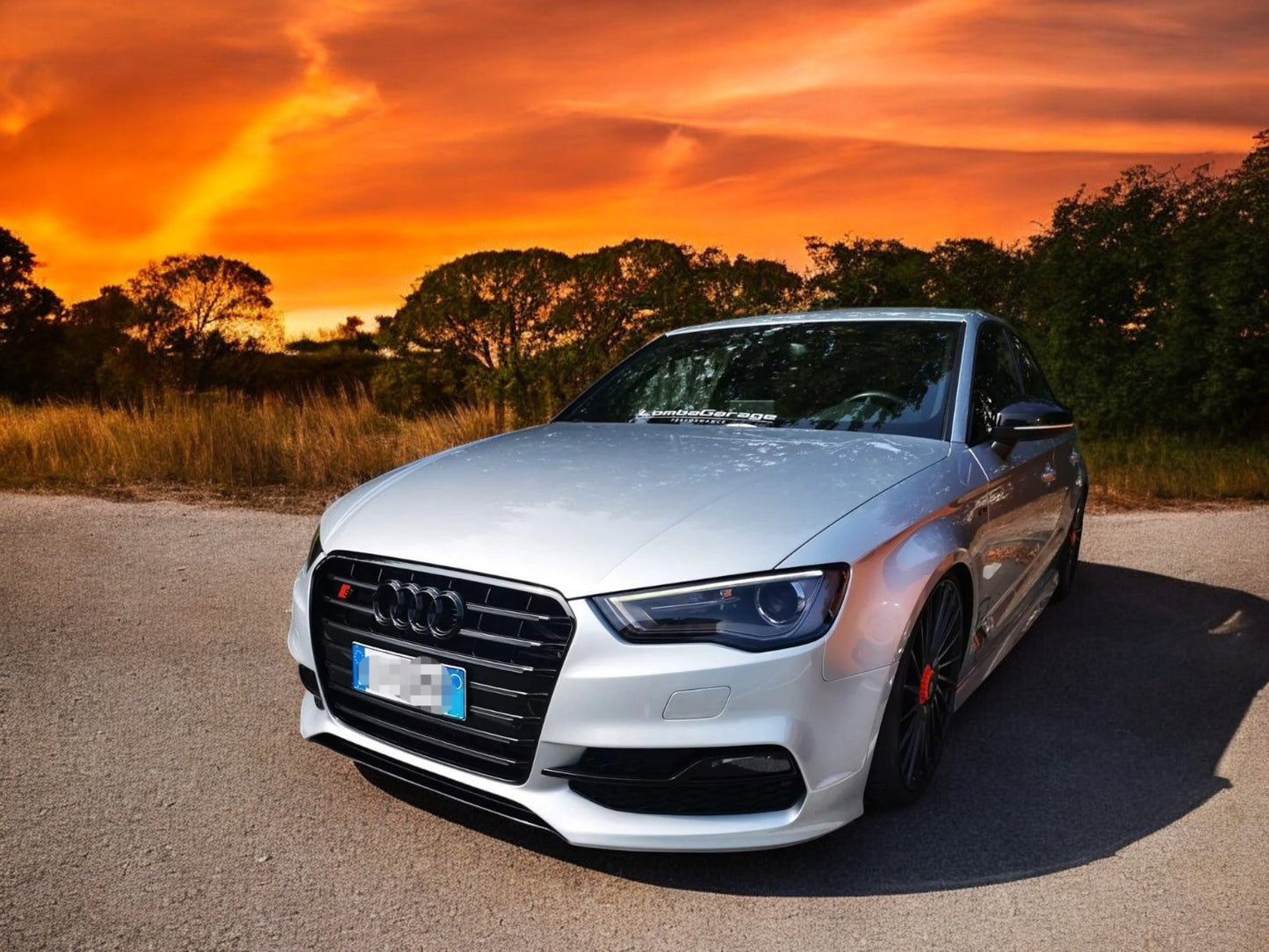 ⭐GRIGLIA ANTERIORE ADATTO PER AUDI A3 S3 8V 2012-2015 BLACK ⭐