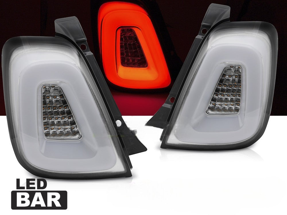 🤩Luci di coda a bianco LED Fumo Si Adatto Per FIAT 500 15-20🤩