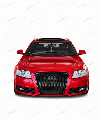 🔥ART.0578 GRIGLIA ADATTO PER AUDI A6 4F 2004-2011 LOOK RS6 NERO LUCIDO🔥
