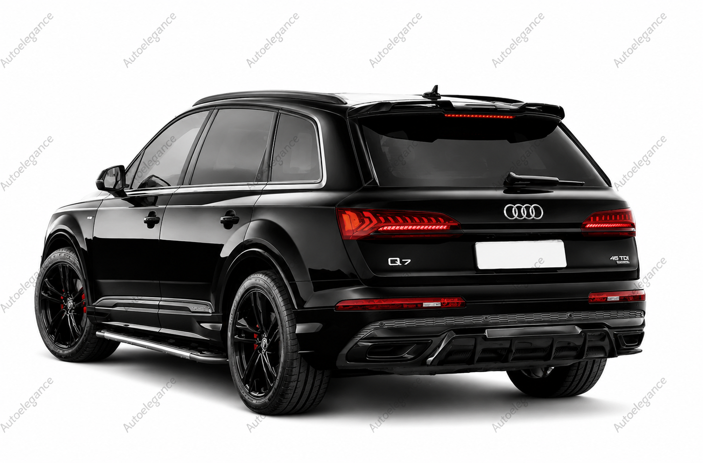 🔥ART.9924 DIFFUSORE POSTERIORE PER AUDI Q7 S LINE 2020+ NERO LUCIDO🔥