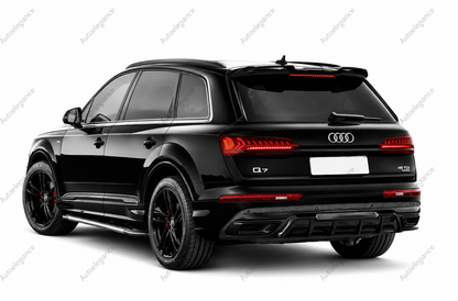 🔥ART.9924 DIFFUSORE POSTERIORE PER AUDI Q7 S LINE 2020+ NERO LUCIDO🔥