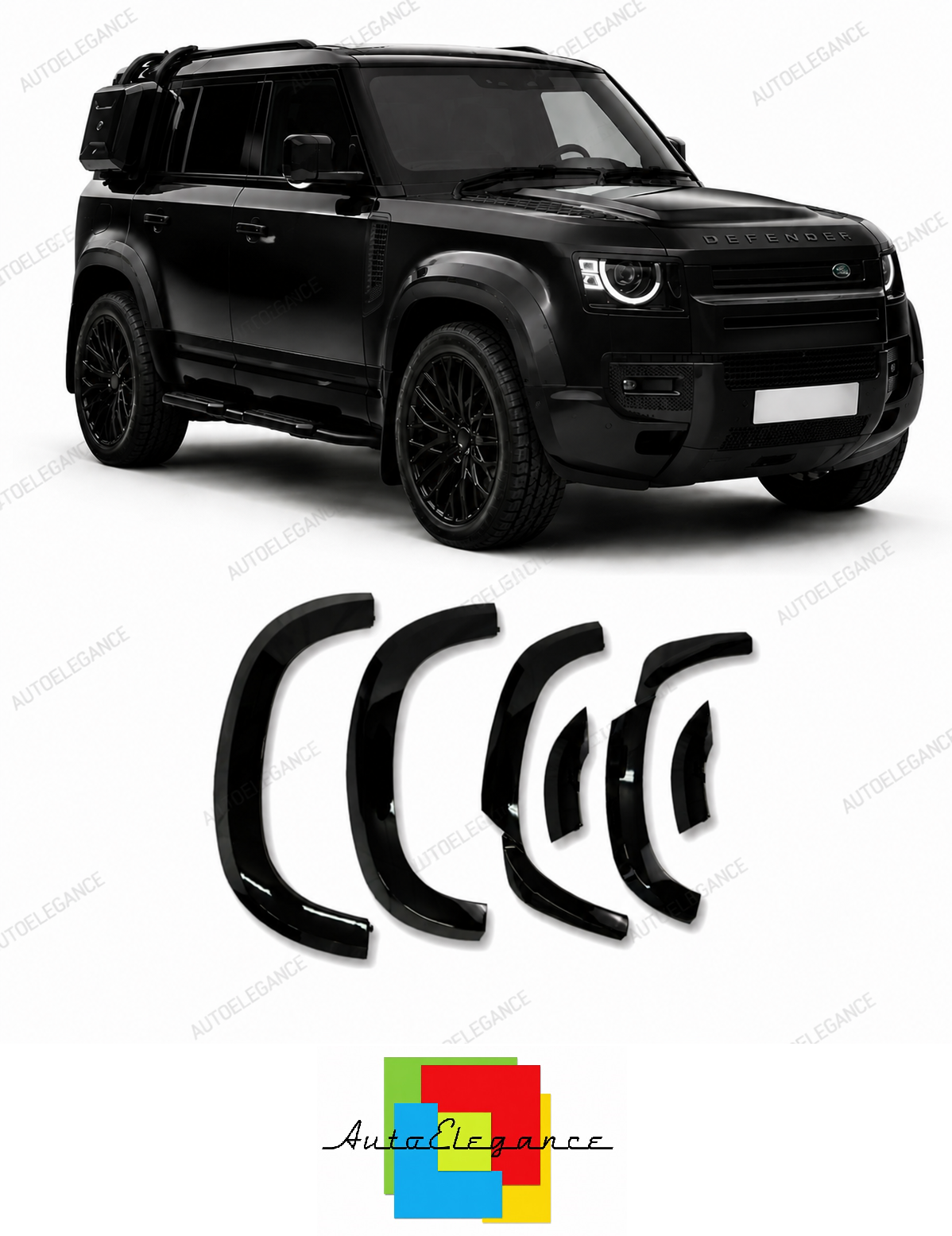 💕PASSARUOTA PARAFANGO  LAND ROVER  DEFENDER 110 L663 NERO  LUCIDO 2020+ 💕