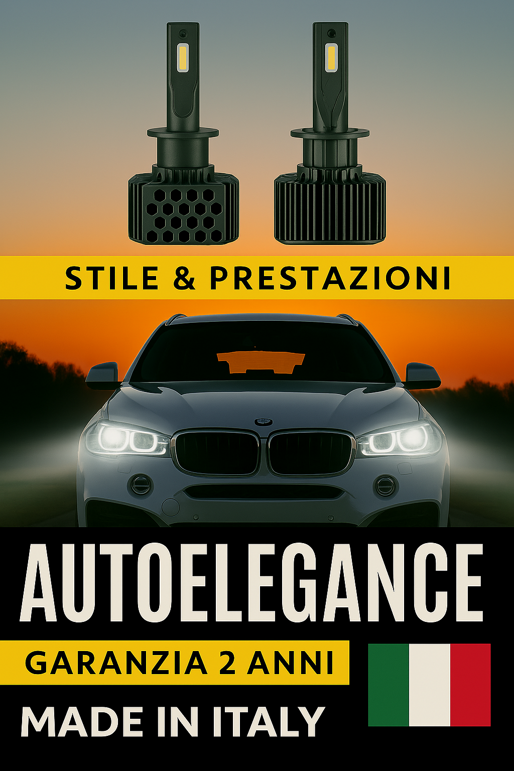 ⭐KIT LED D1S 6000K ANABBAGLIANTI PER BMW X6 F16 – LUCE BIANCA POTENTE⭐