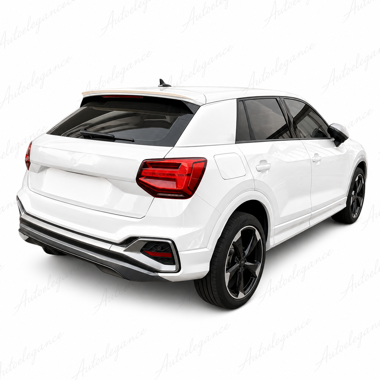 🔥ART.9734 SPOILER POSTERIORE PER TETTO AUDI Q2 NERO LUCIDO IN ABS / 16 - 20🔥