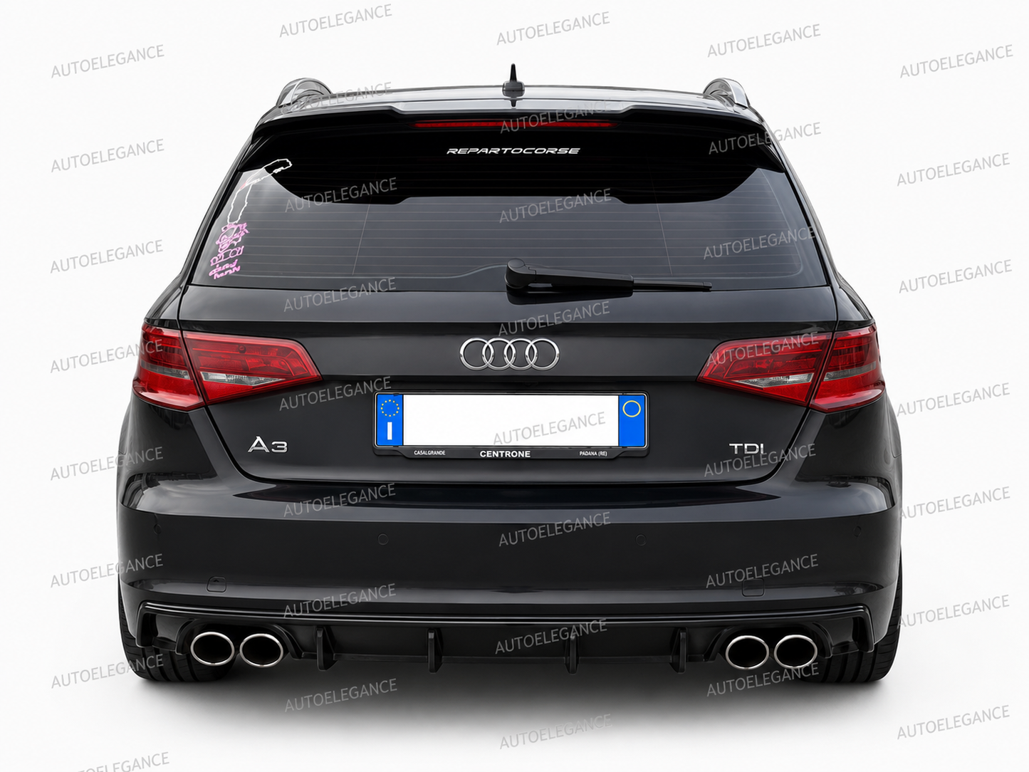 0072🔥SPOILER A3 8V 5D SPORTBACK 12-20 STANDARD LOOK RS3 NERO LUCIDO SOLO STAN🔥